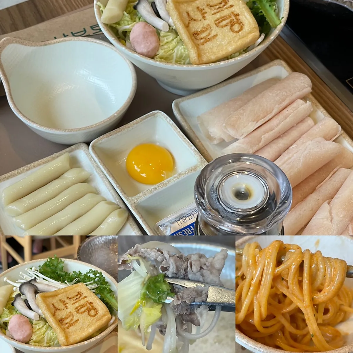 Solo shabu-shabu spread at Shabu Torang Jang-an Direct Branch
