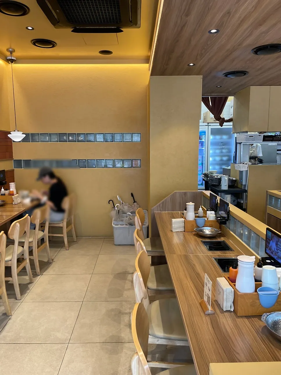 Solo bar table seating at Shabu Torang Jang-an