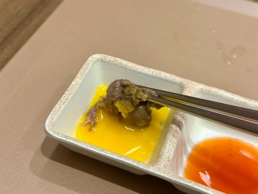 Sukiyaki prepared with butter and broth added