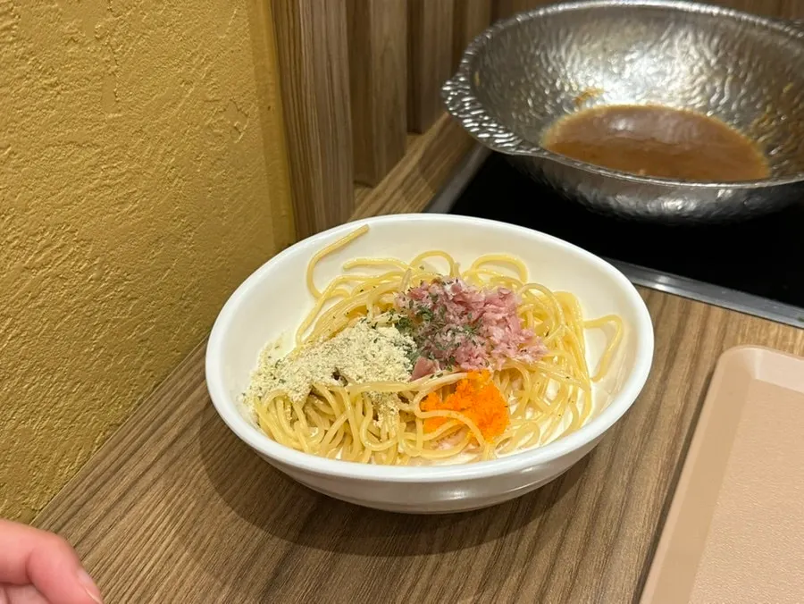 Cream pasta made as the after-dish