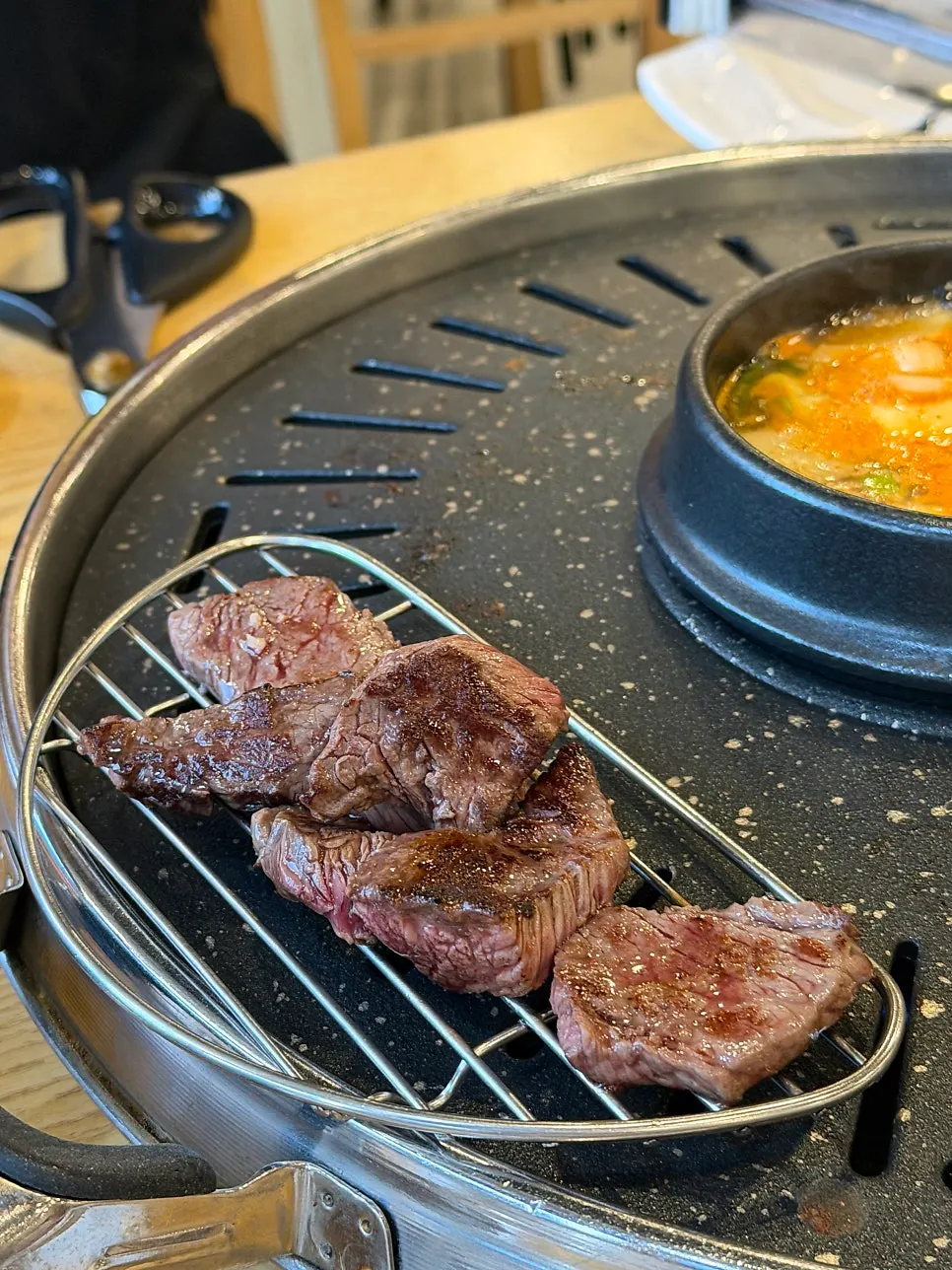 Beef enjoyed with soybean-paste stew