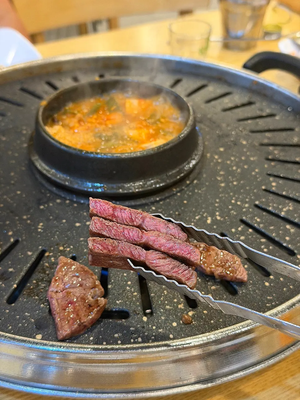 Grilled rib finger and hanger steak