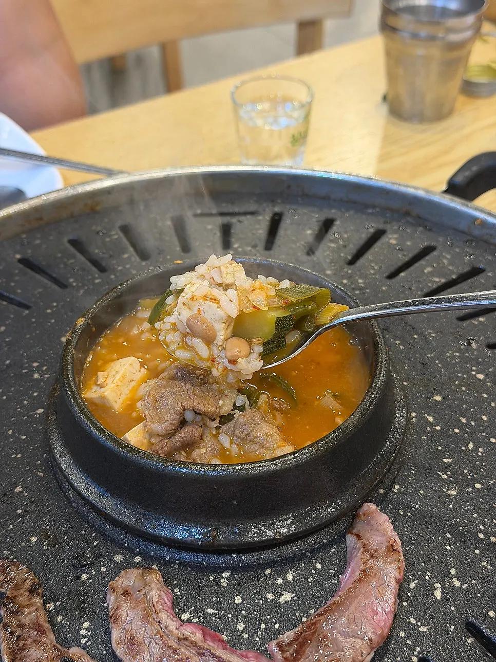 Doenjang rice made with a bowl of rice