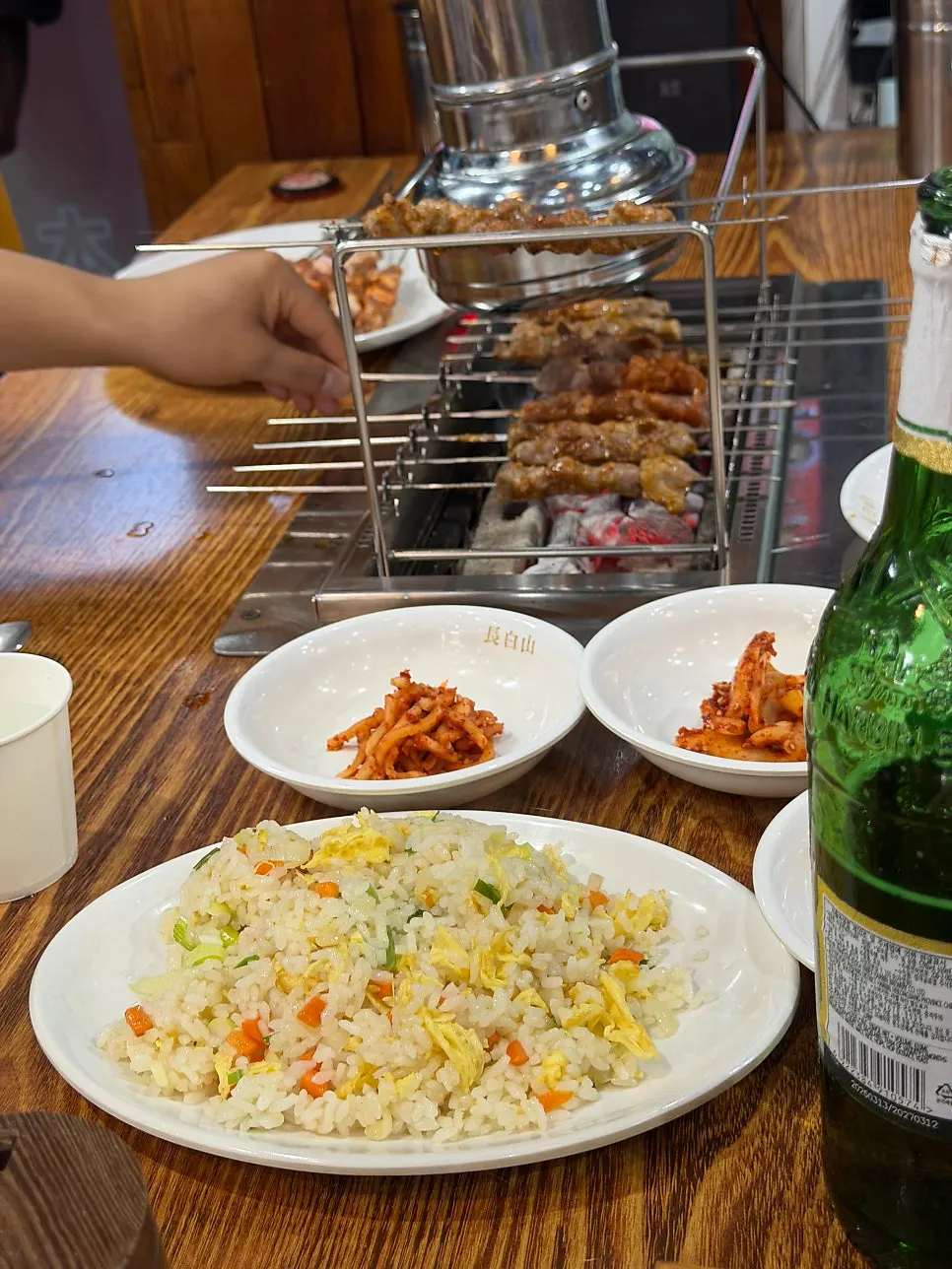 양꼬치와 함께 마신 하얼빈 맥주