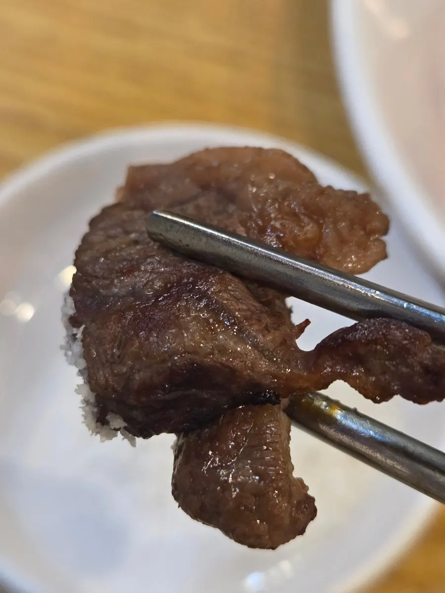 다 구워진 소고기 한 점