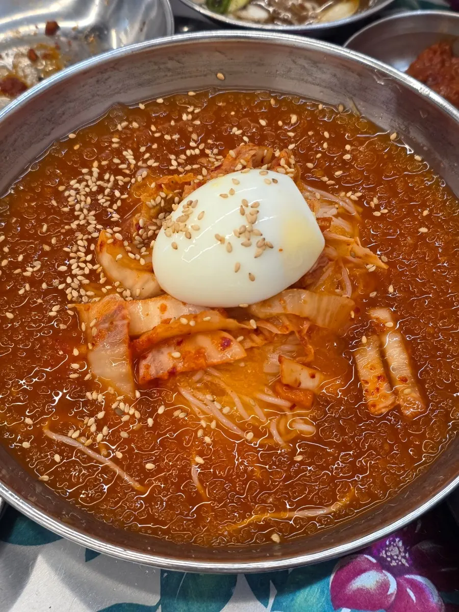 A generous portion of minari grilled in meat fat
