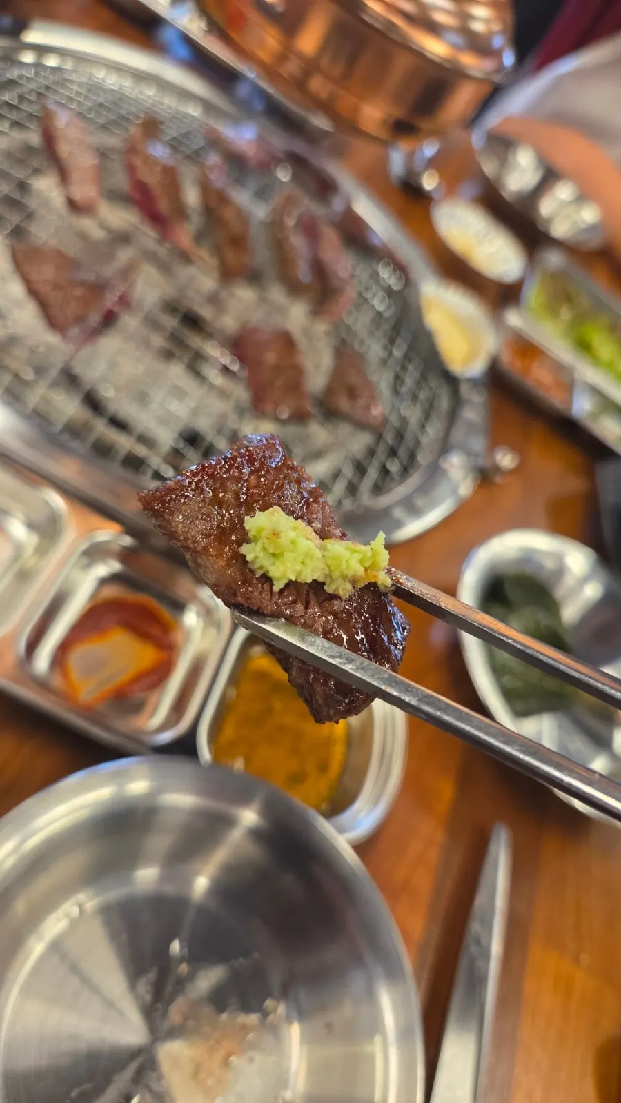 Rib meat and accompaniments