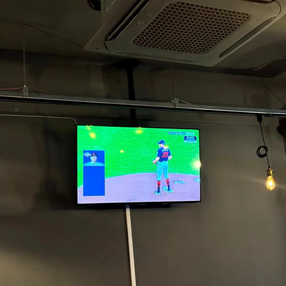 Seating area with a TV on one side