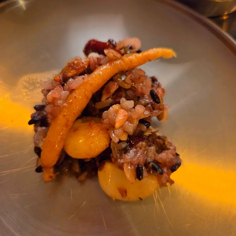 Crispy crusted section of scorched rice