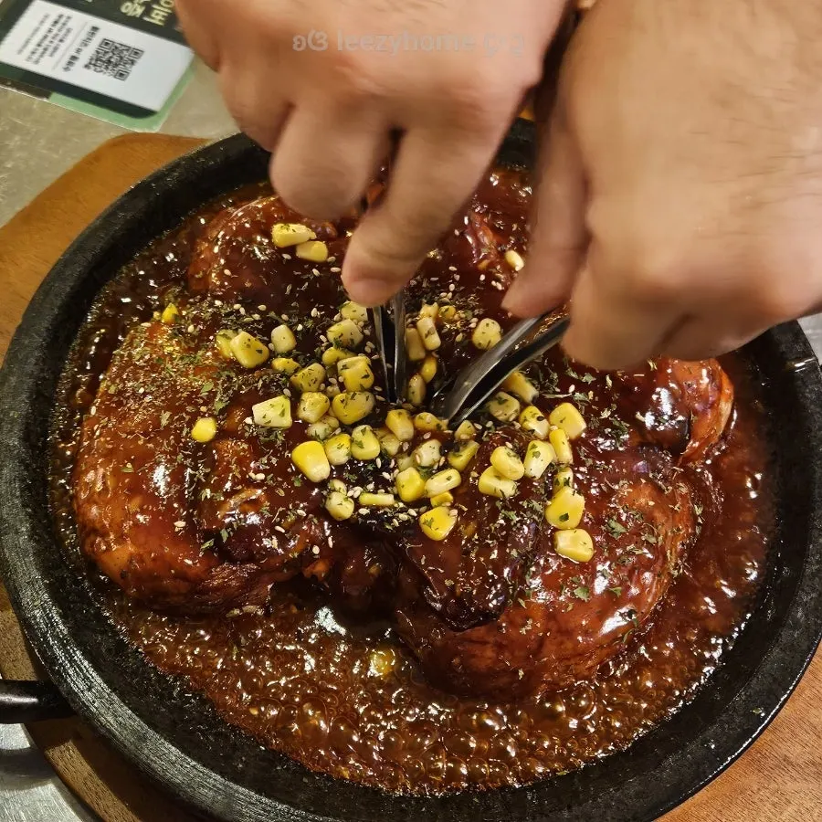 The full 1+1 whole chicken combo spread for two