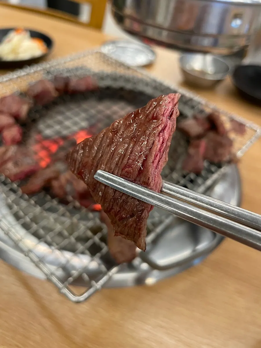 구워지는 LA갈비 모습
