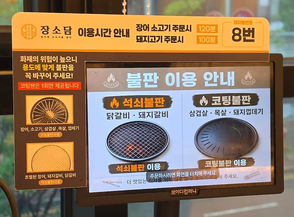 Screen showing the Set B order details