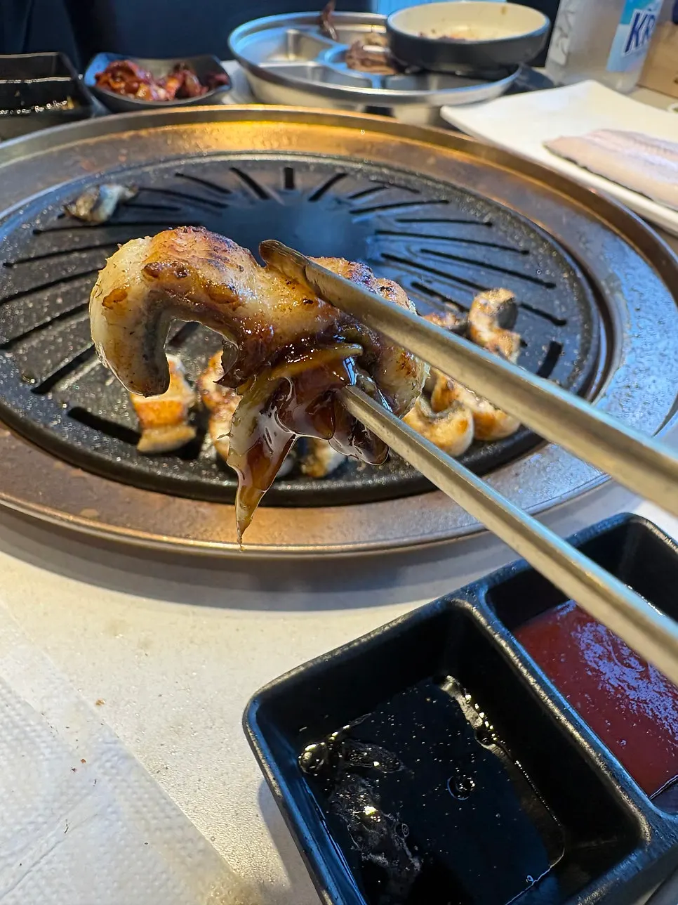 Eel served with julienned ginger and teriyaki sauce
