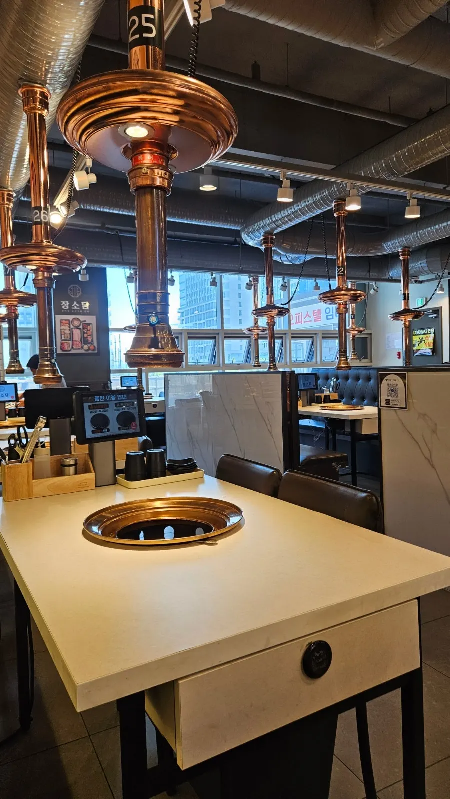 Spacious, open interior of the restaurant