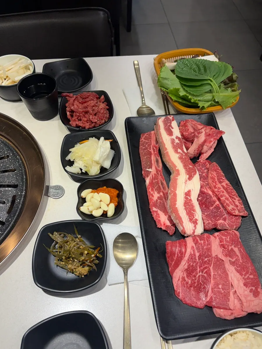 태블릿으로 주문한 즉석 조리 메뉴