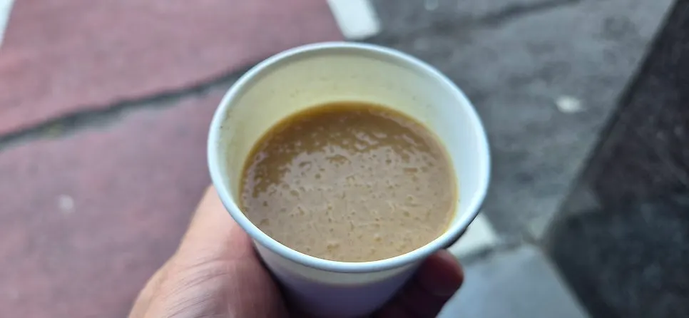 식사를 마친 장원갑칼국수 매장