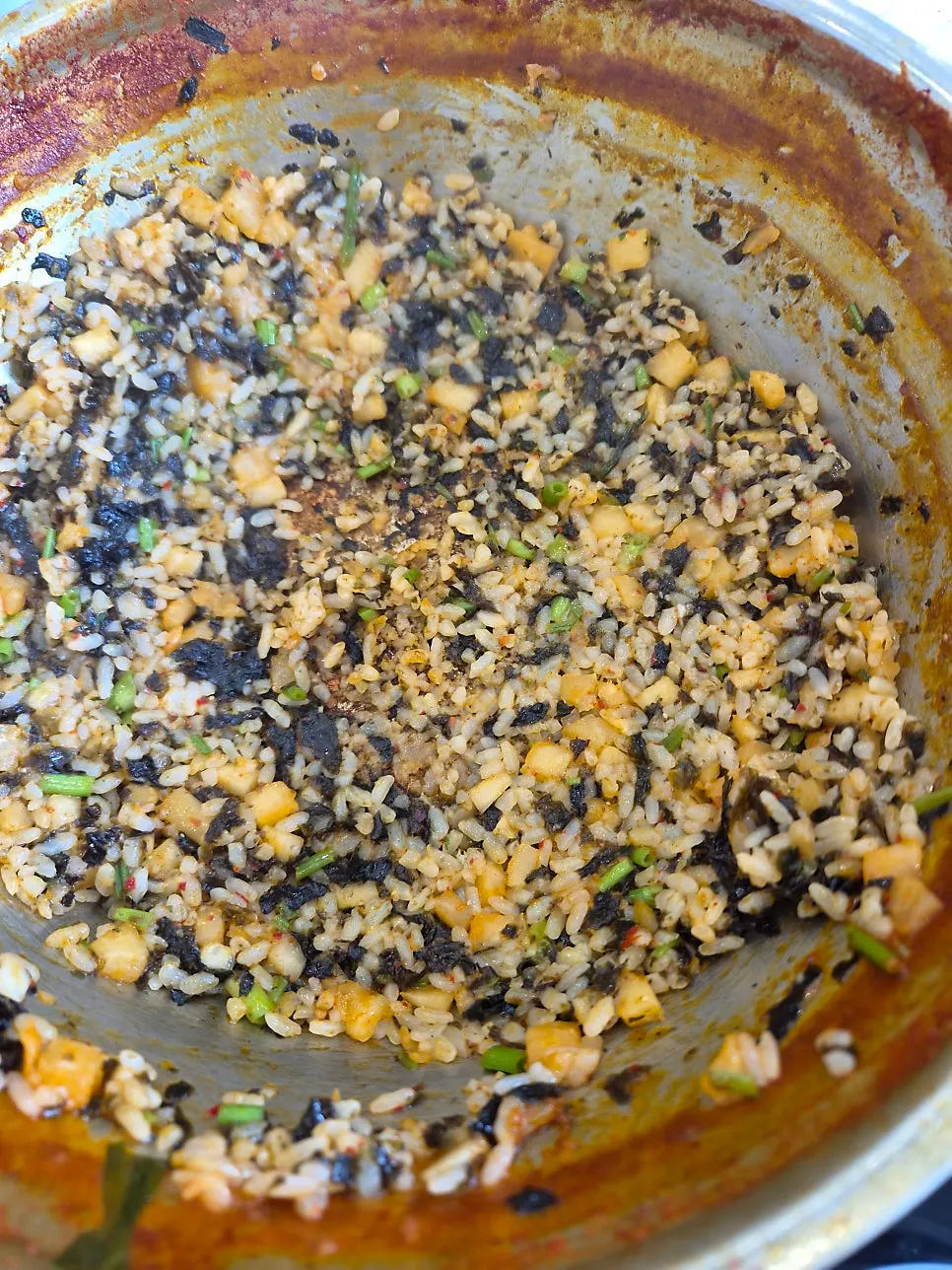 칼국수 식사 후 마무리로 먹은 볶음밥