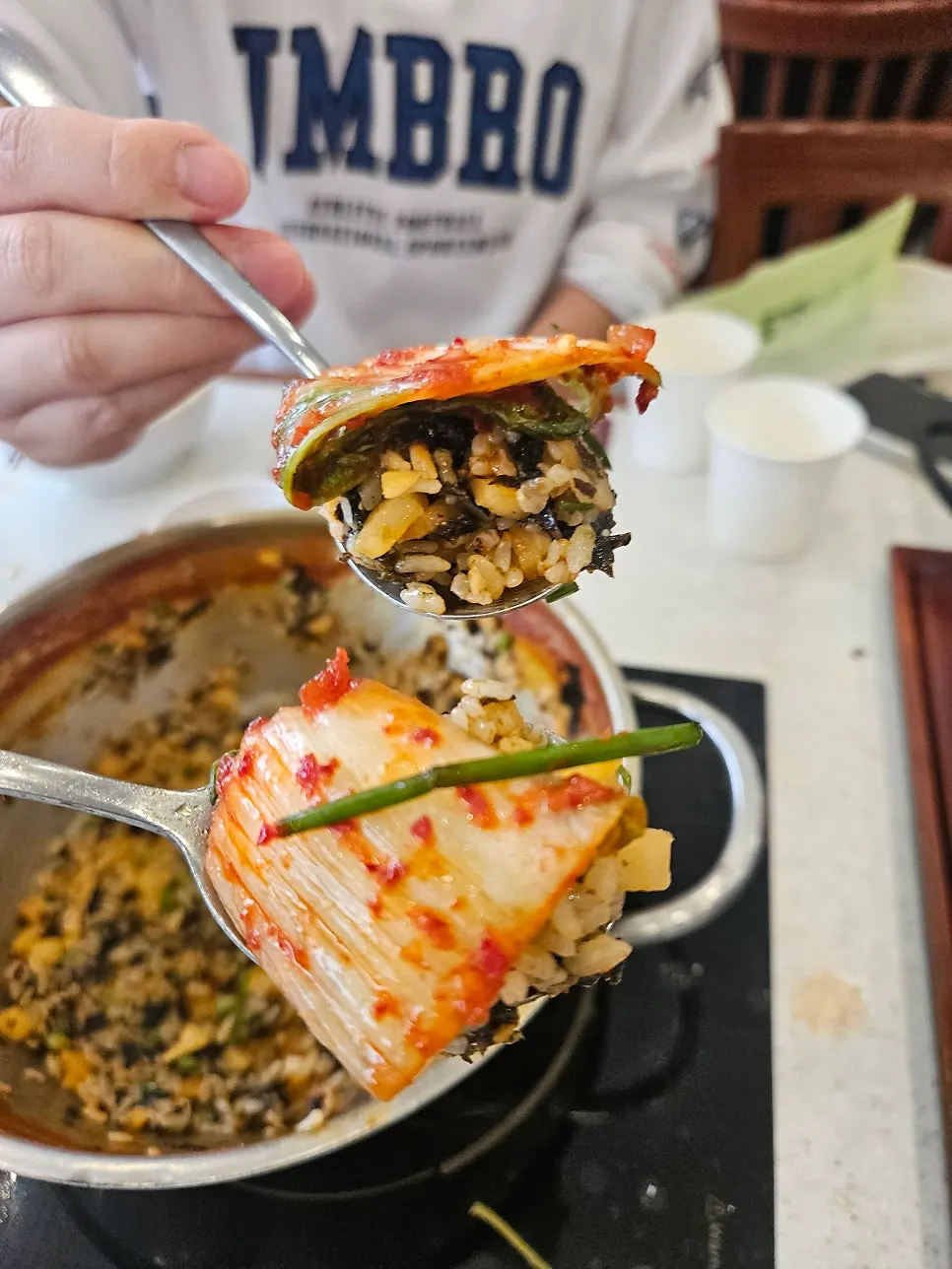 완성된 볶음밥 한 그릇