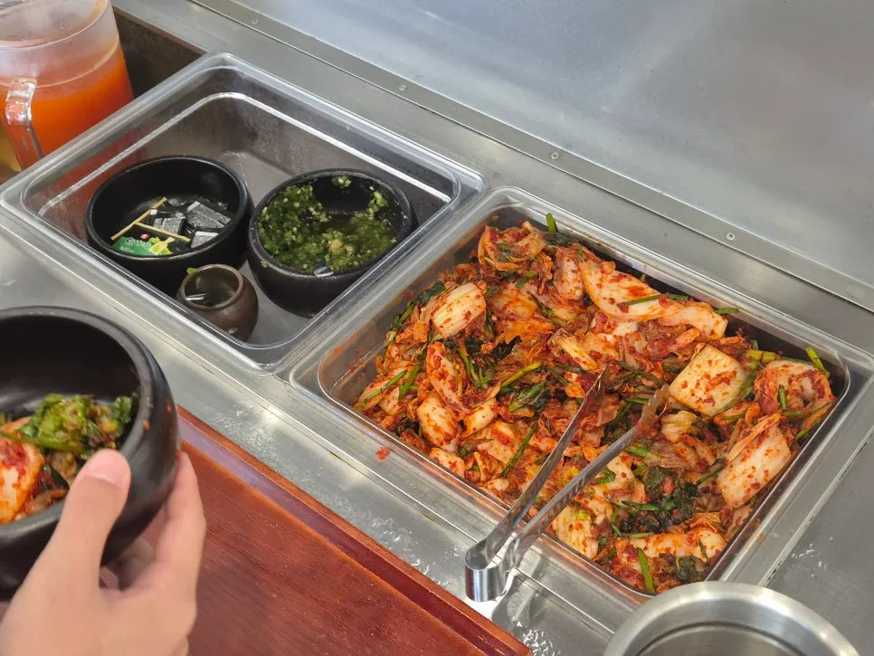 Side dishes taken from the self-serve bar