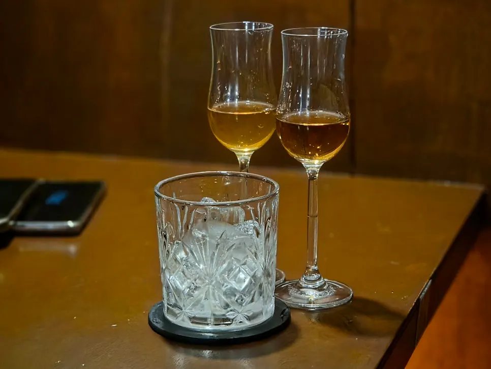 Nikka From The Barrel and Macallan 12 served together
