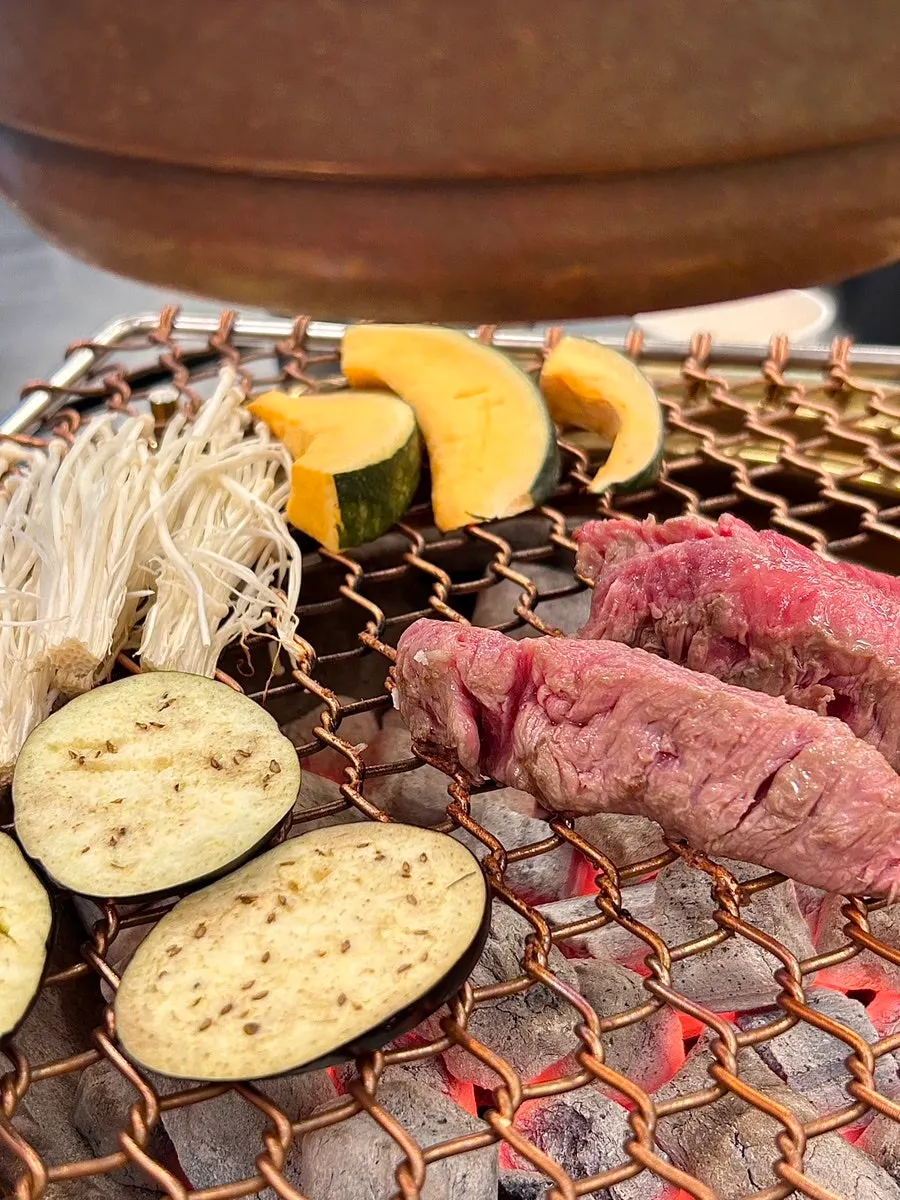 Thick beef short rib cooked to medium
