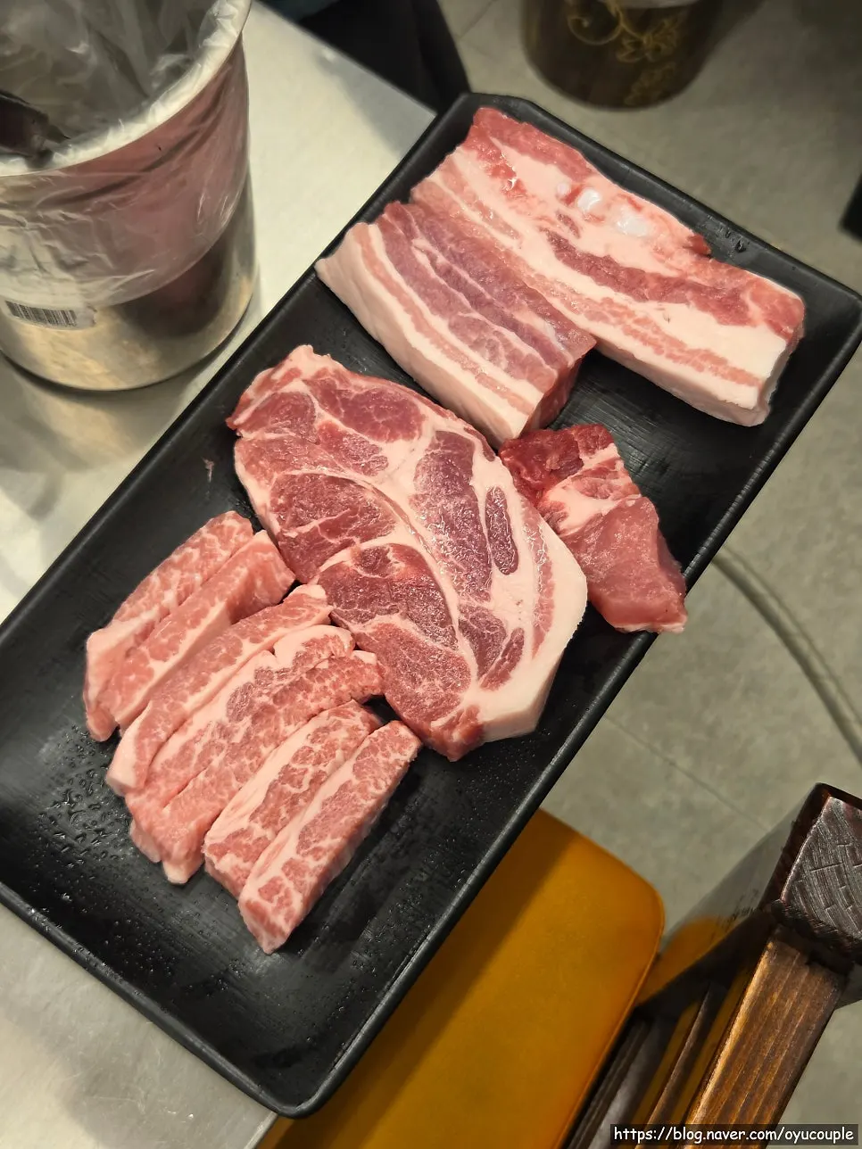 솥뚜껑 반판 세트 생고기 접시