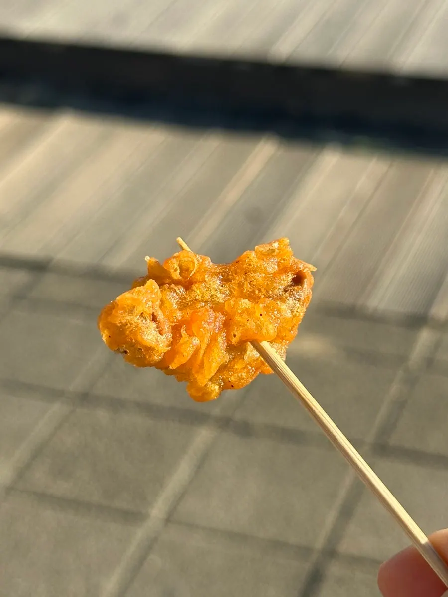 Chicken drumstick with crisp fried coating