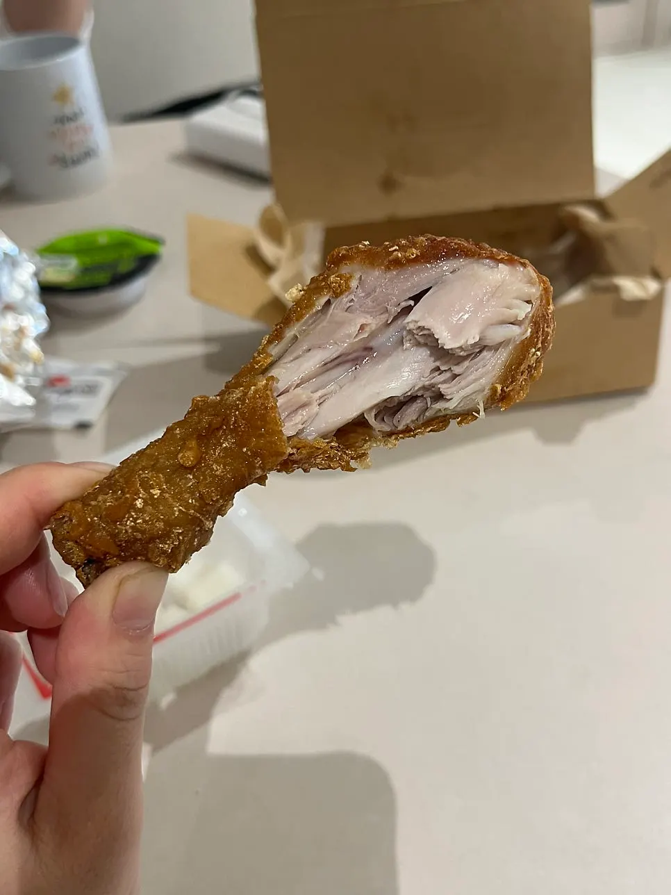 Cheese jalapeño sauce ordered alongside the chicken