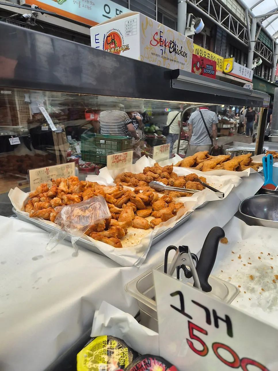 Full spread of the takeout chicken
