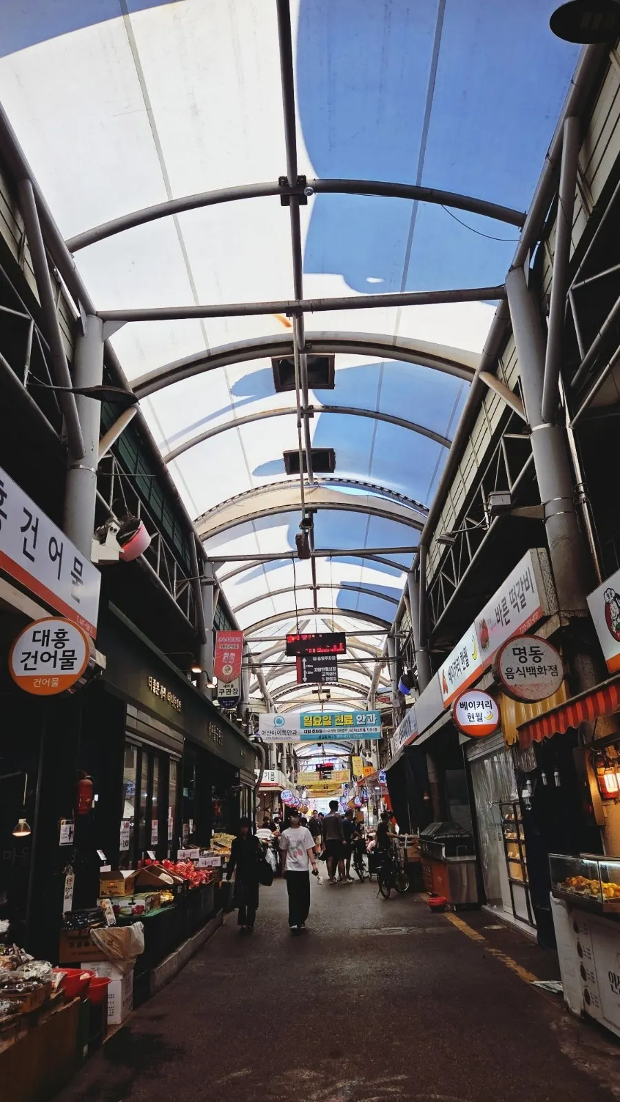 自阳市场水果蔬菜摊风景
