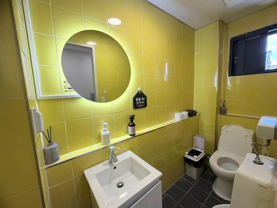 Restroom inside the café