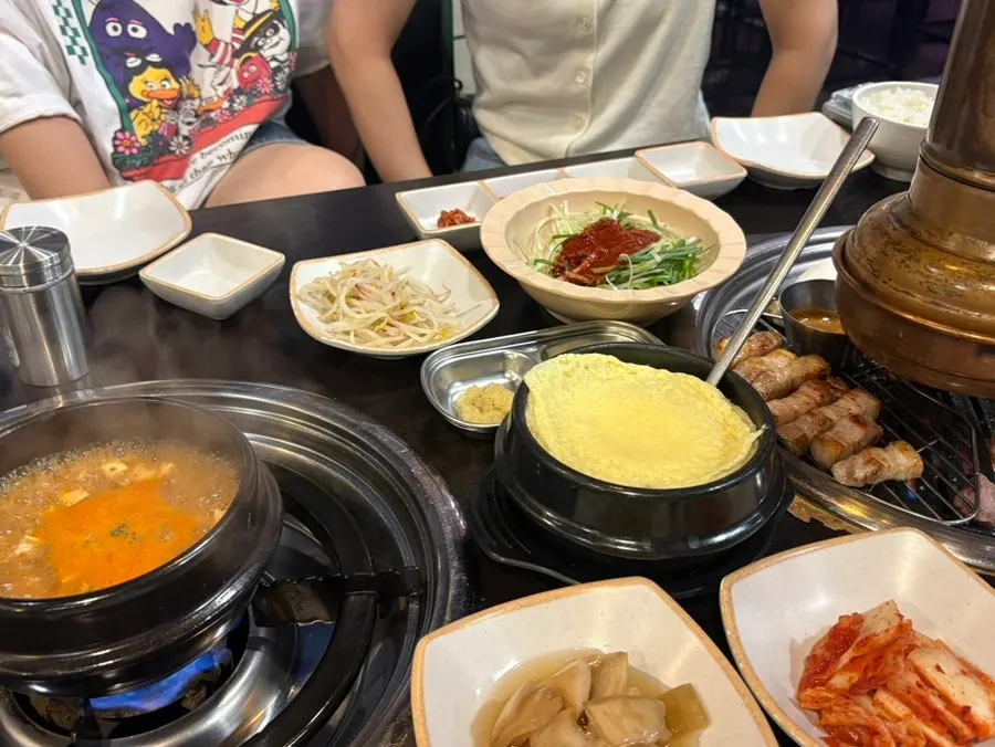 Steamed egg ordered with the meat
