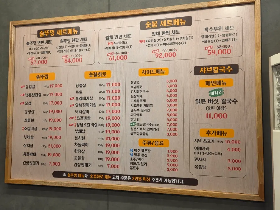Clean and orderly meat restaurant interior