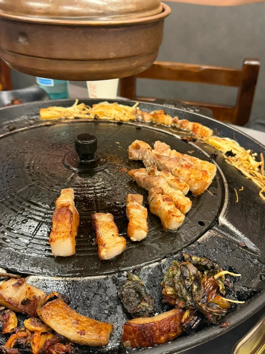 Soybean paste stew and an additional order of pork belly