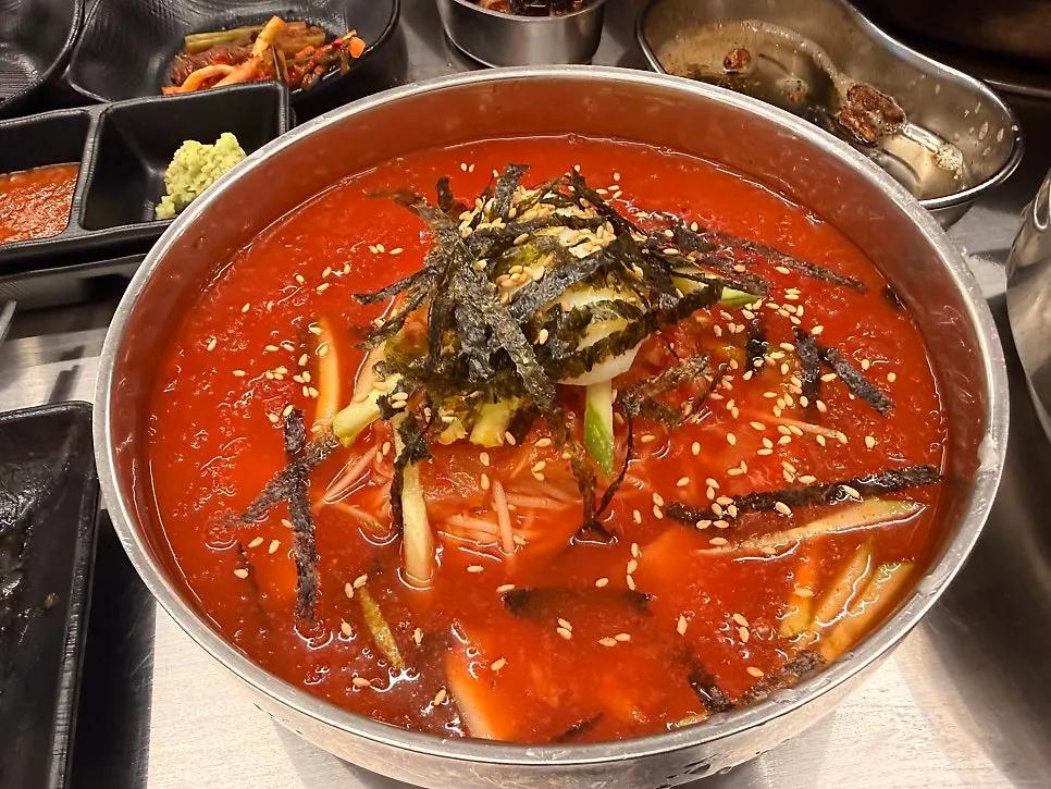 Cold noodles ordered to finish the meal