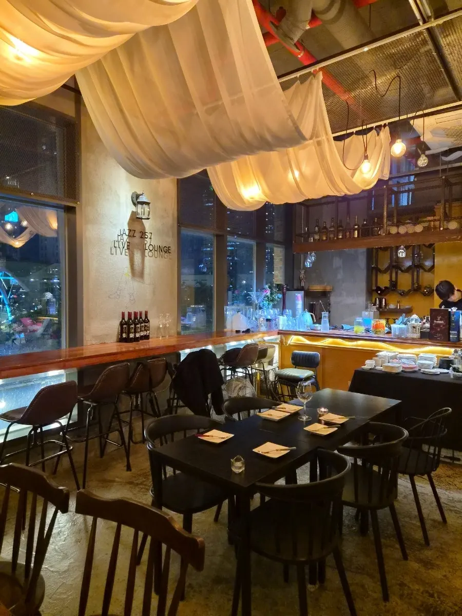 Stylish interior seating at Jazz 257