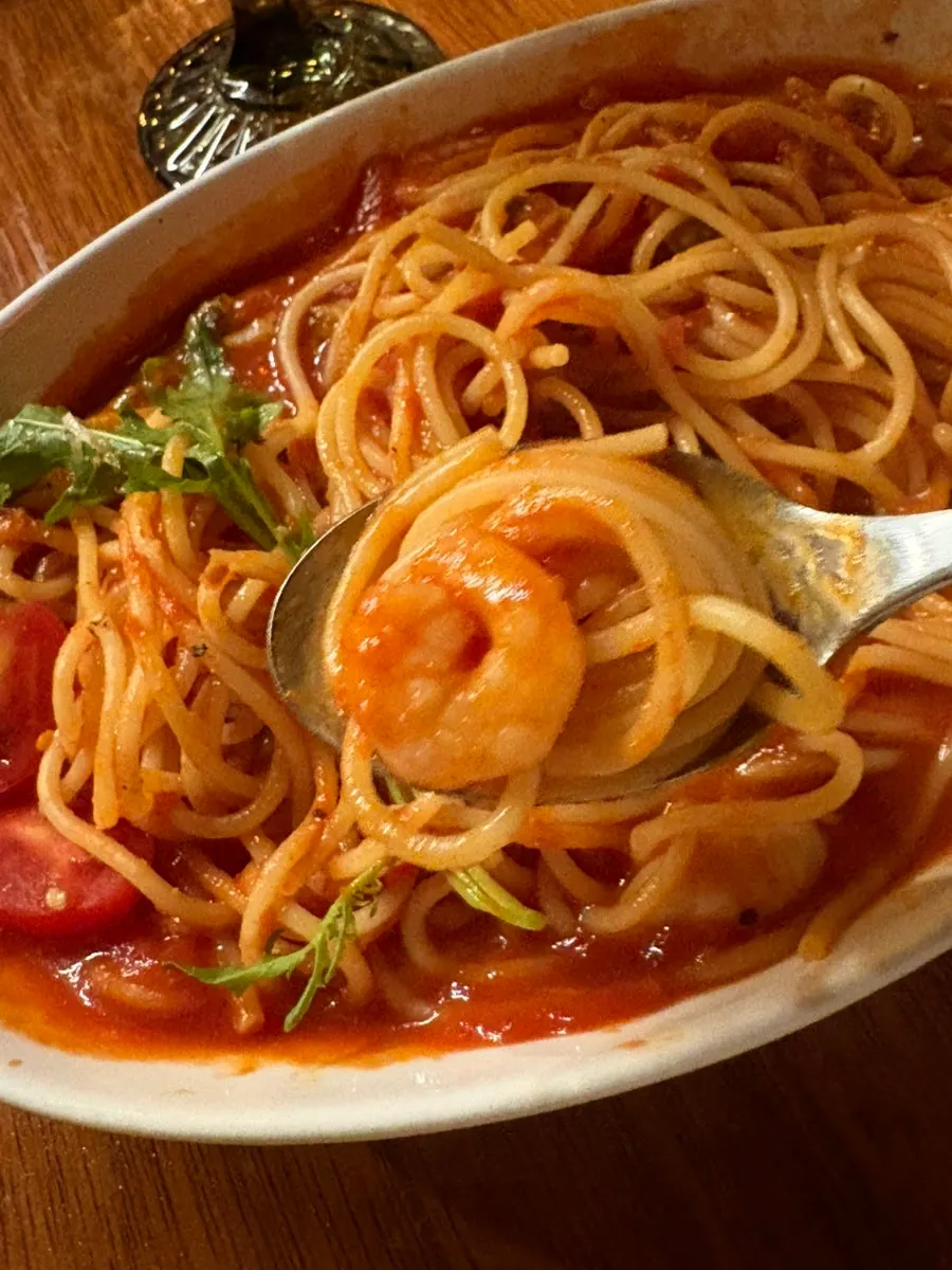 Seafood tomato pasta at Jazz 257