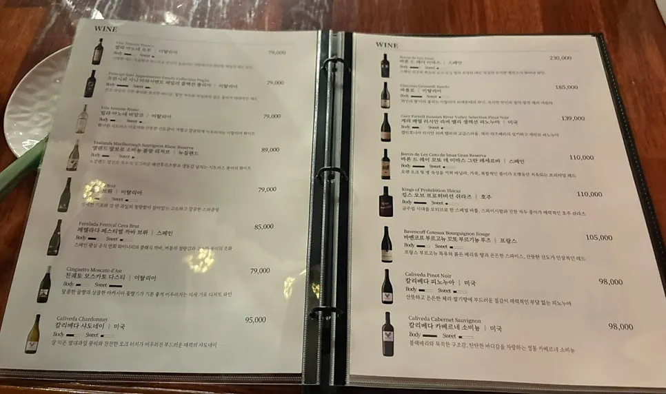 The menu board at Jazz 257 Songdo Central Park Branch