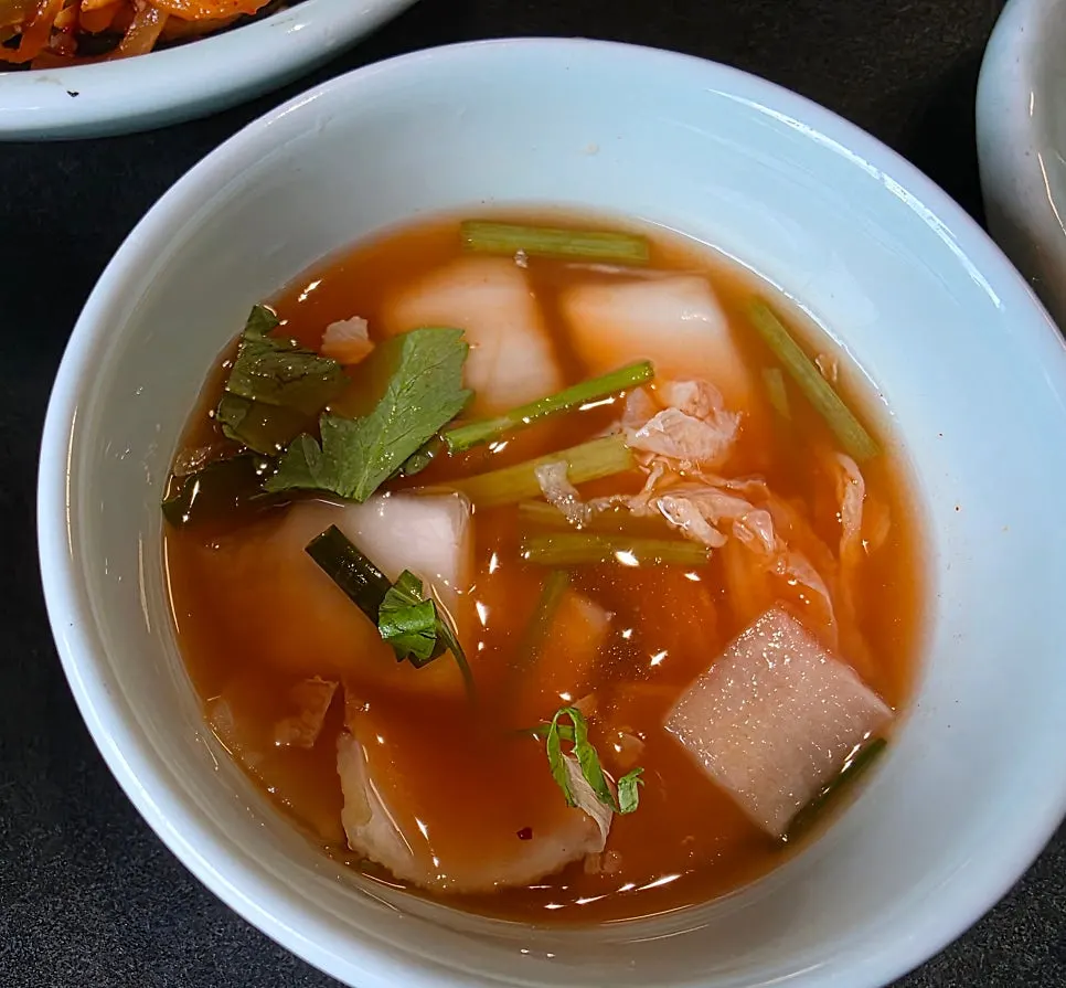 Plate of spicy marinated crab side dish