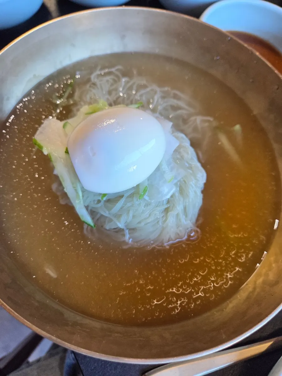 살얼음 동동 뜬 더진지 물냉면
