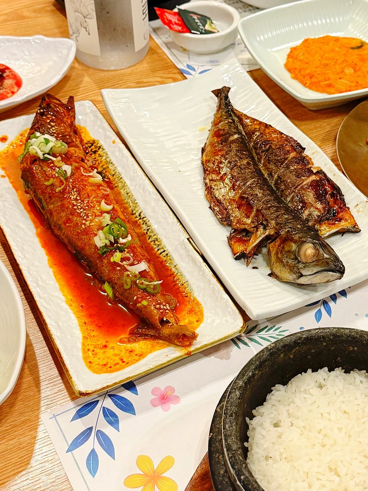Korean set meal table at Deulbabae Forest Resom Branch