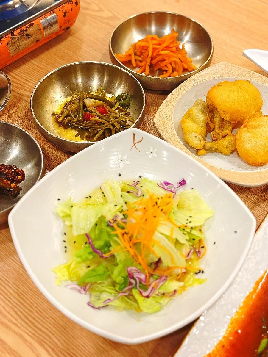 Braised codfish served as a default banchan