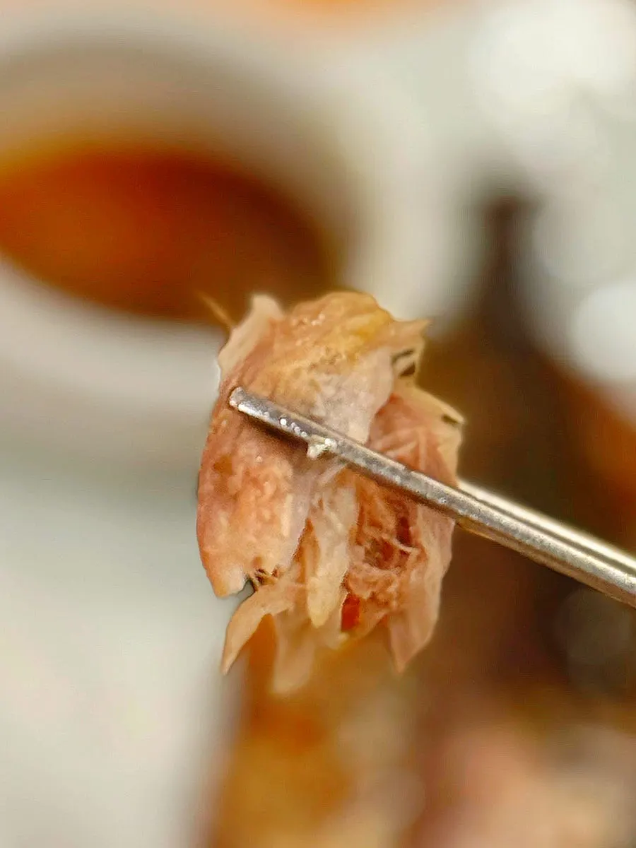Grilled mackerel dipped in wasabi-soy sauce
