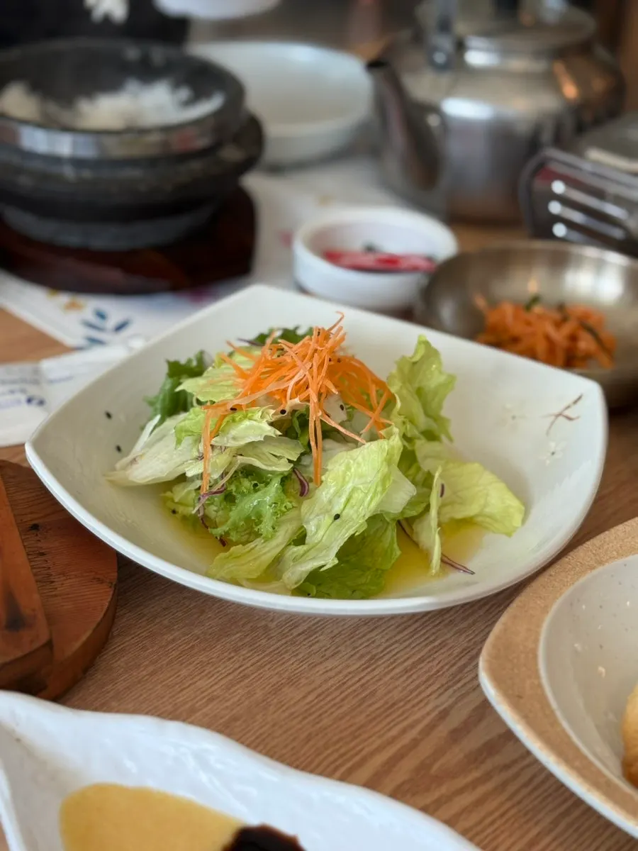 A plate of Deulbabae side dishes