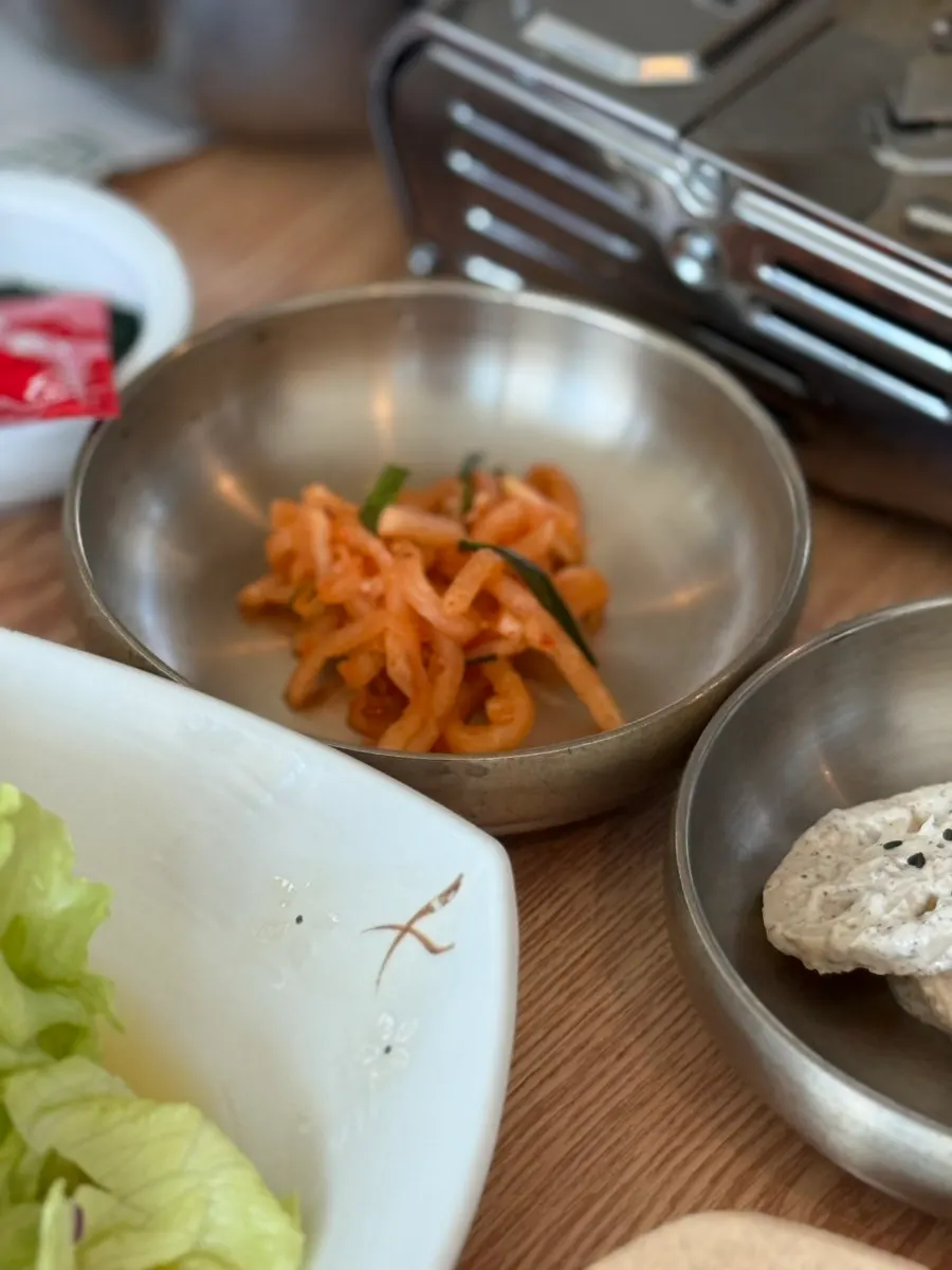 Food gathered from the banchan self-bar
