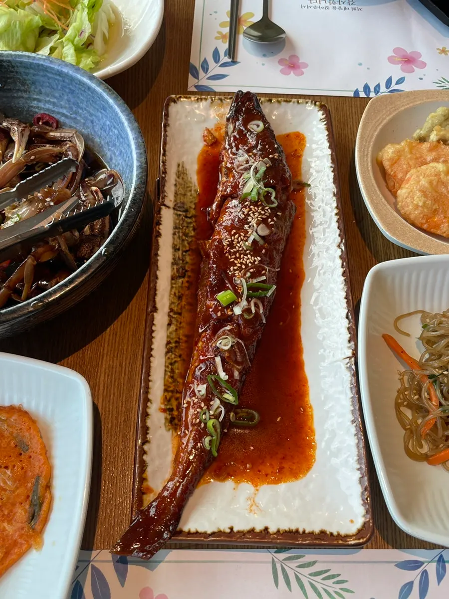 Braised kodari pollock served as a basic banchan