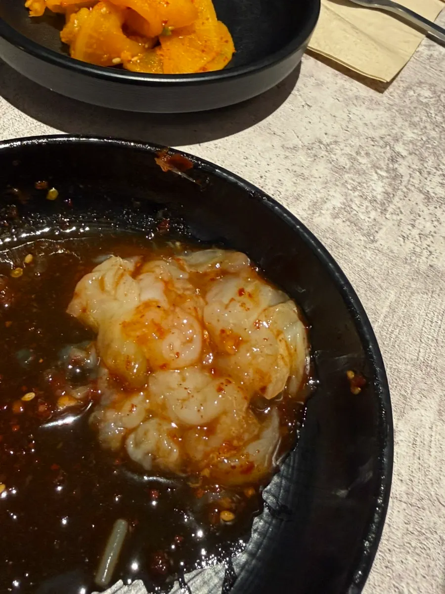 꽃게무침과 함께 나온 소금김밥
