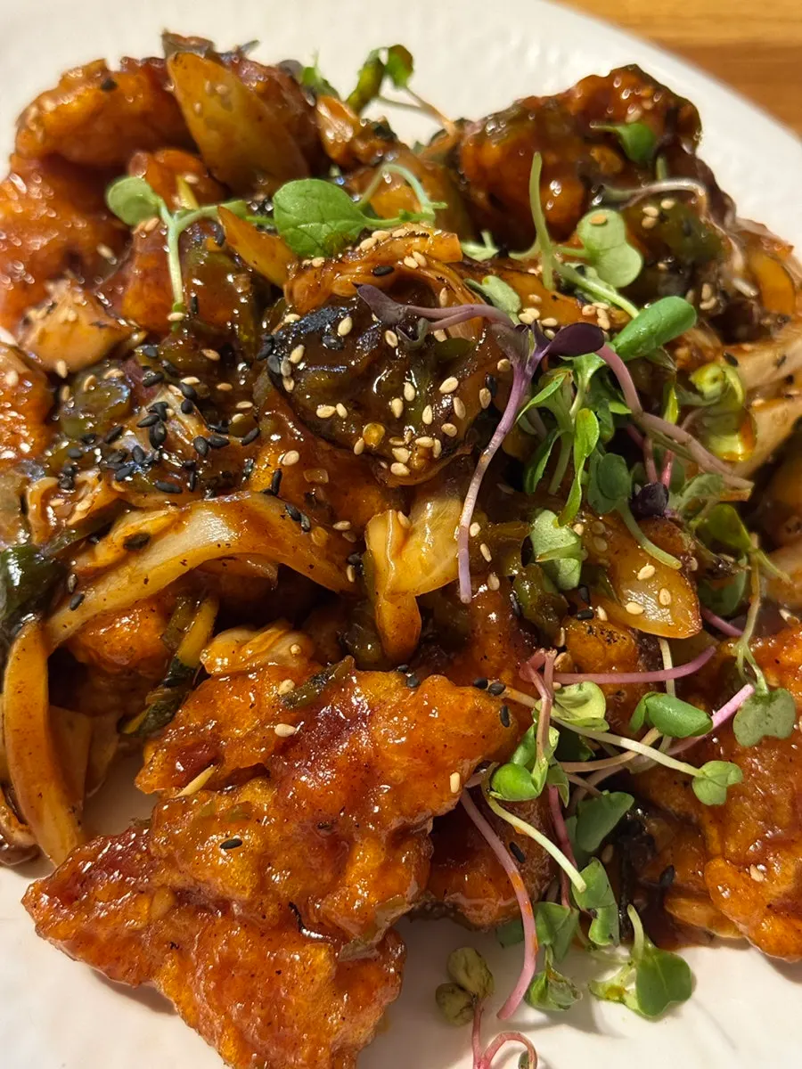 Jecheon tangsuyuk pedas, menu baru