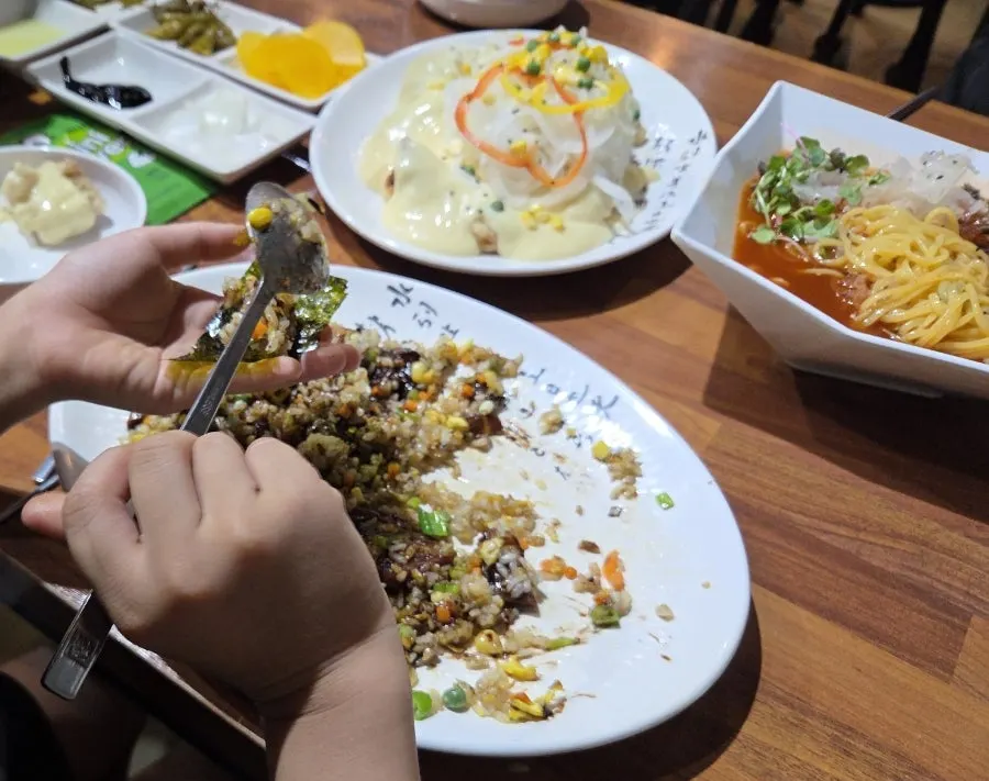 Kid-friendly gim set out at the self-serve bar