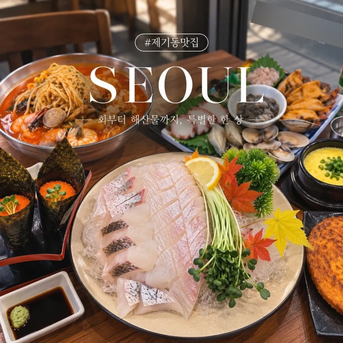 제기동 심도횟집 B세트 회와 해산물 한 상